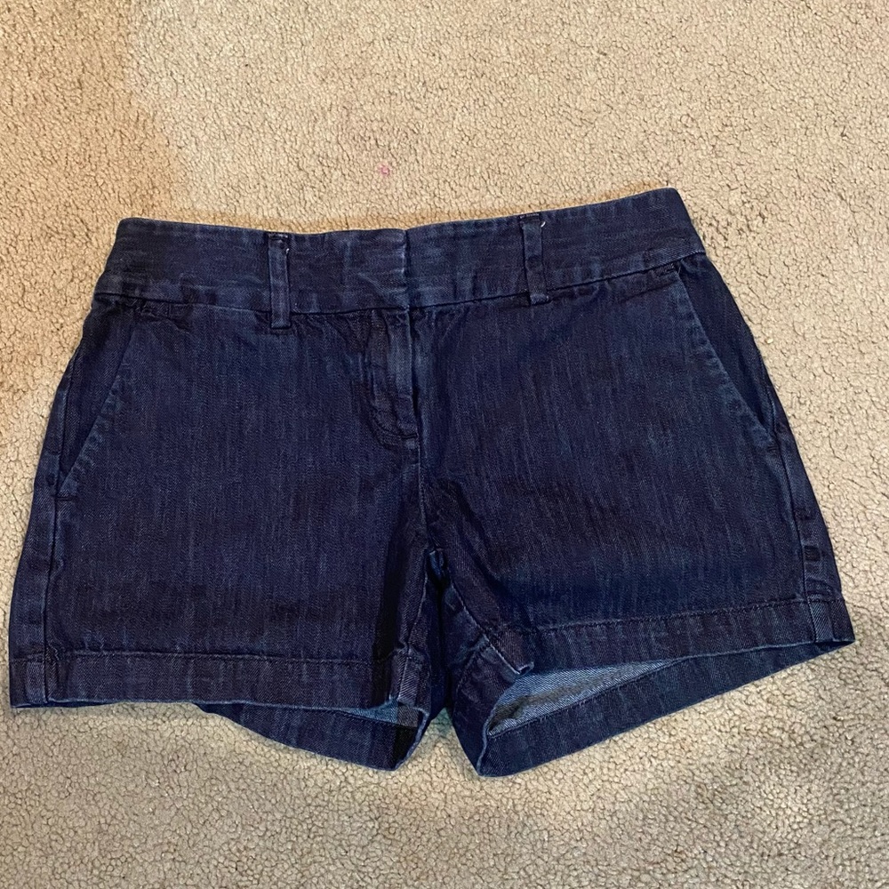 Loft dark denim shorts
